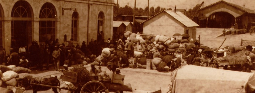 MGR 349-823_3 giugno 1916. Schio, profughi alla stazione