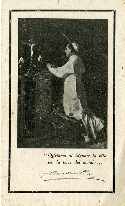 Benedetto XV Pontefice della pace. 1922 [AF MSIGR M03/0132]